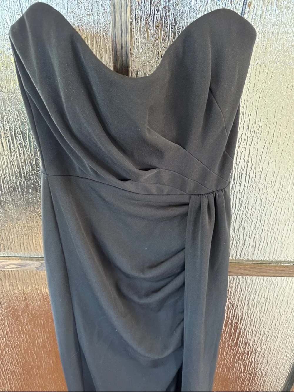 Katie May Elegant Black Strapless Satin Evening Gown Taylor Gown in Black size S - Picture 6 of 10